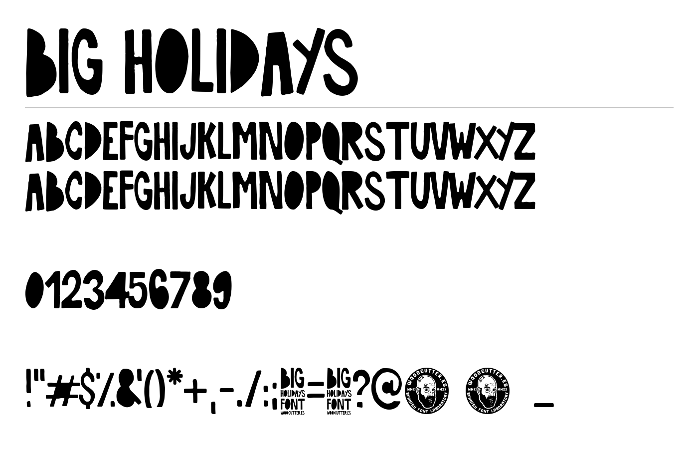 Big Holidays Font preview