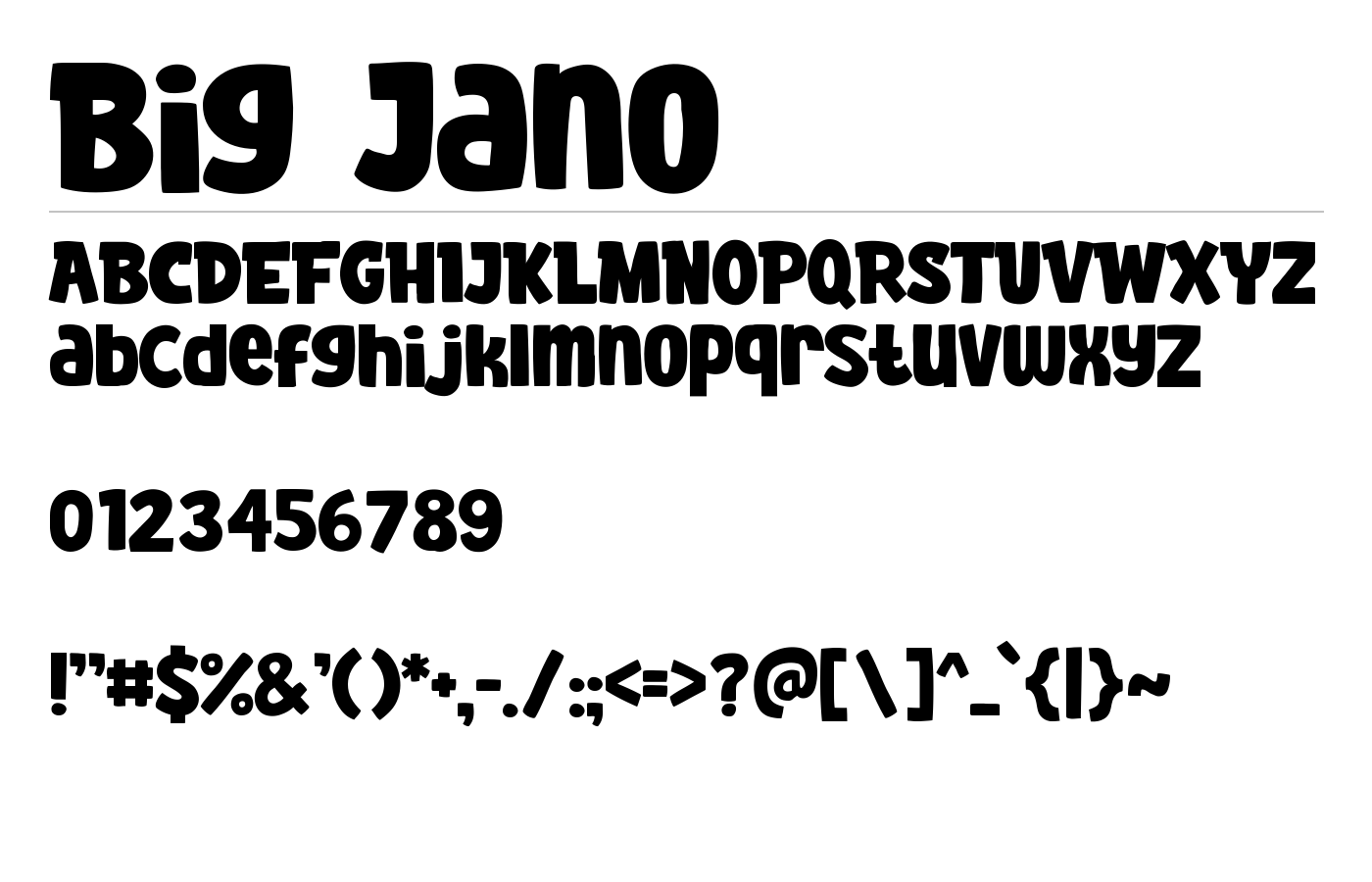 Big Jano Font preview