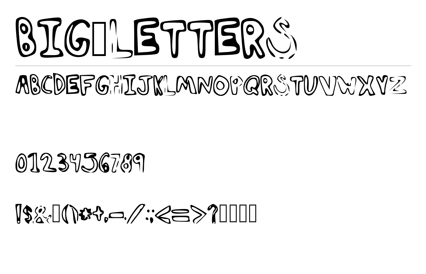 BIG_LETTERS Font preview