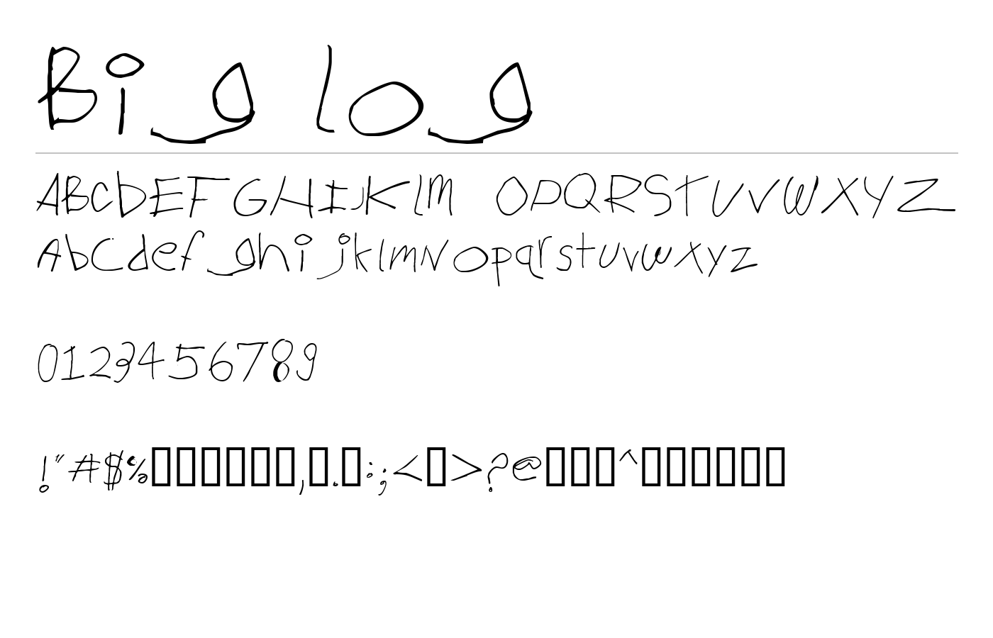 Big Log Font preview