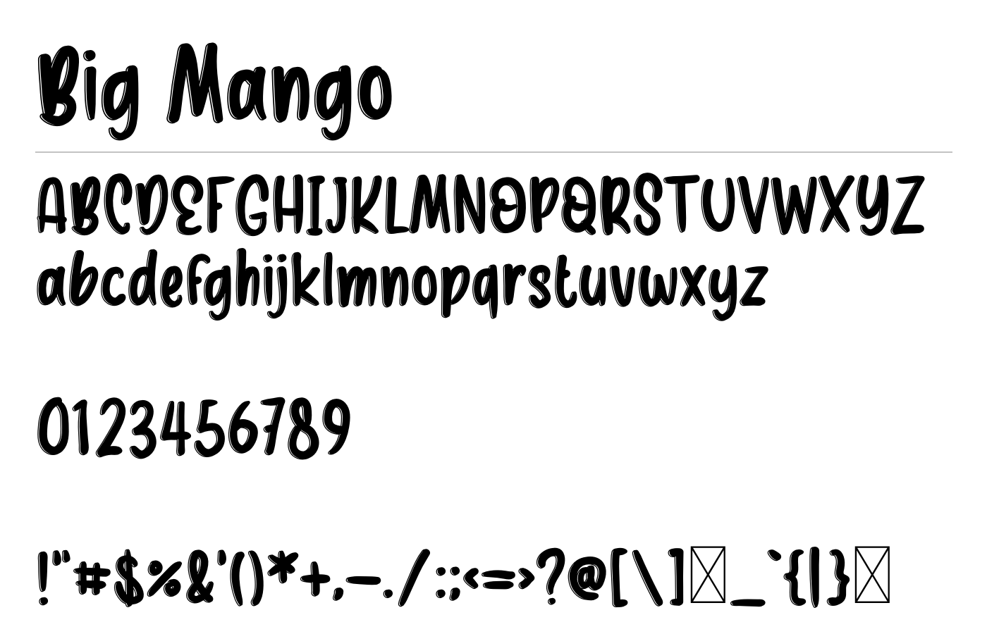 Big Mango Font preview
