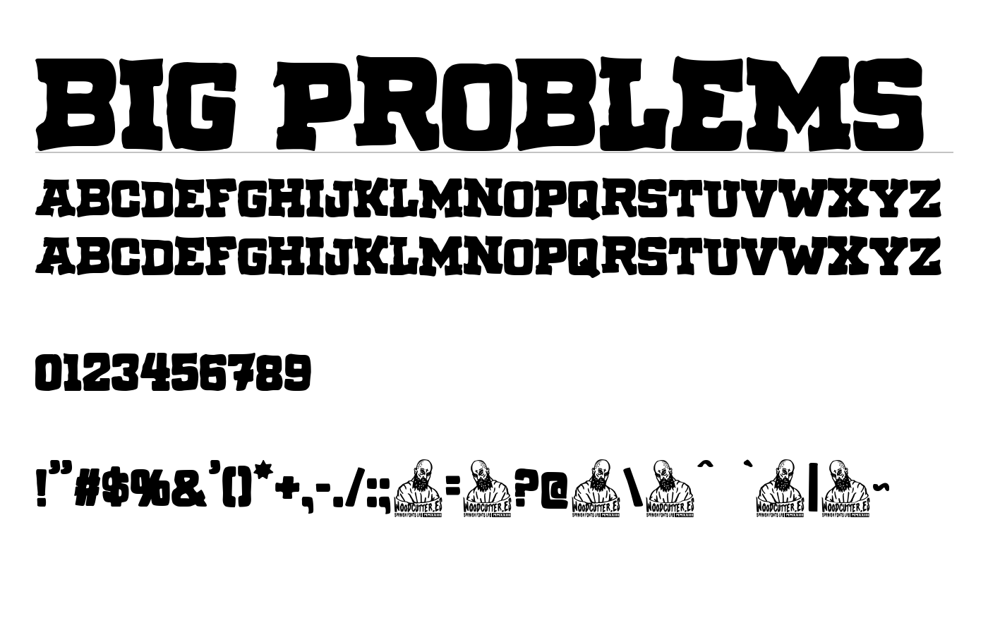 Big Problems Font preview