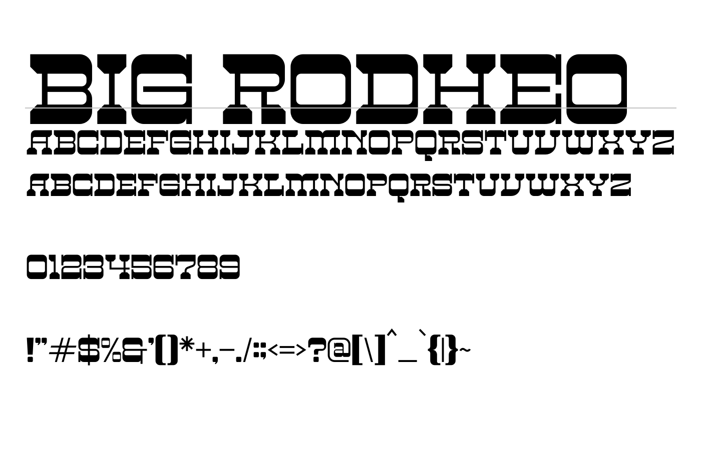 Big Rodheo Font preview
