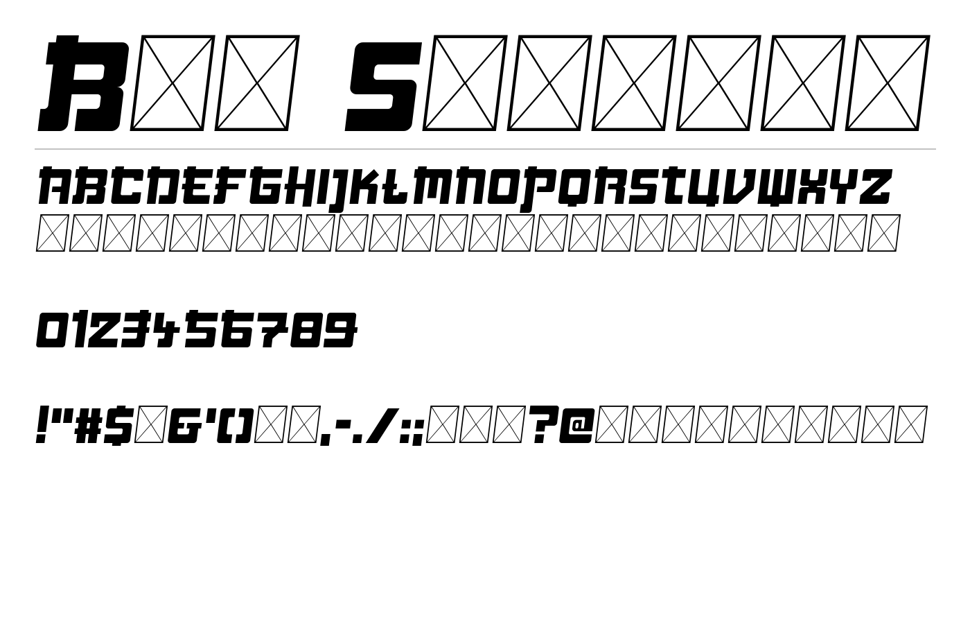 Big Samurai Font preview