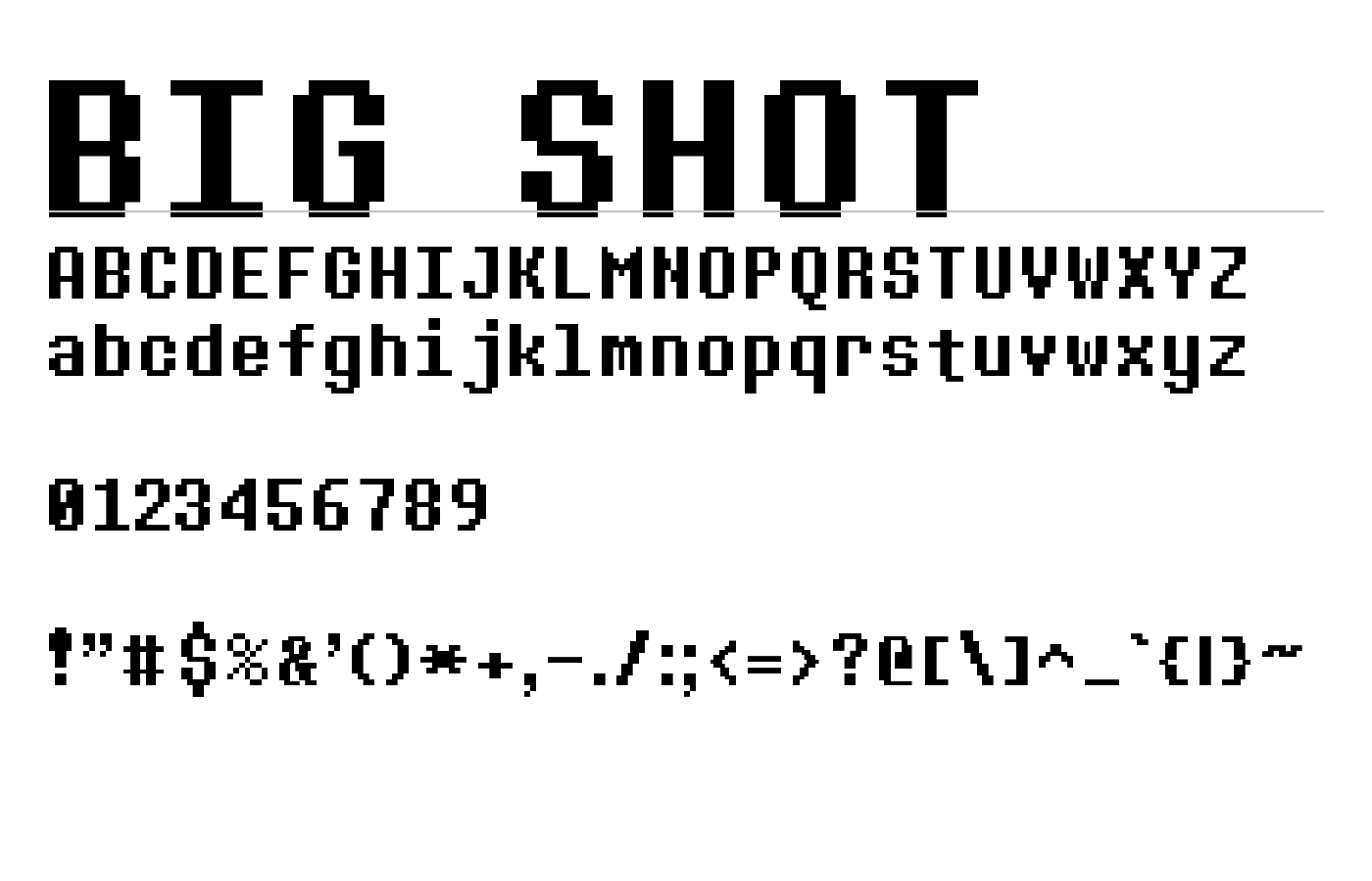 BIG SHOT Font preview