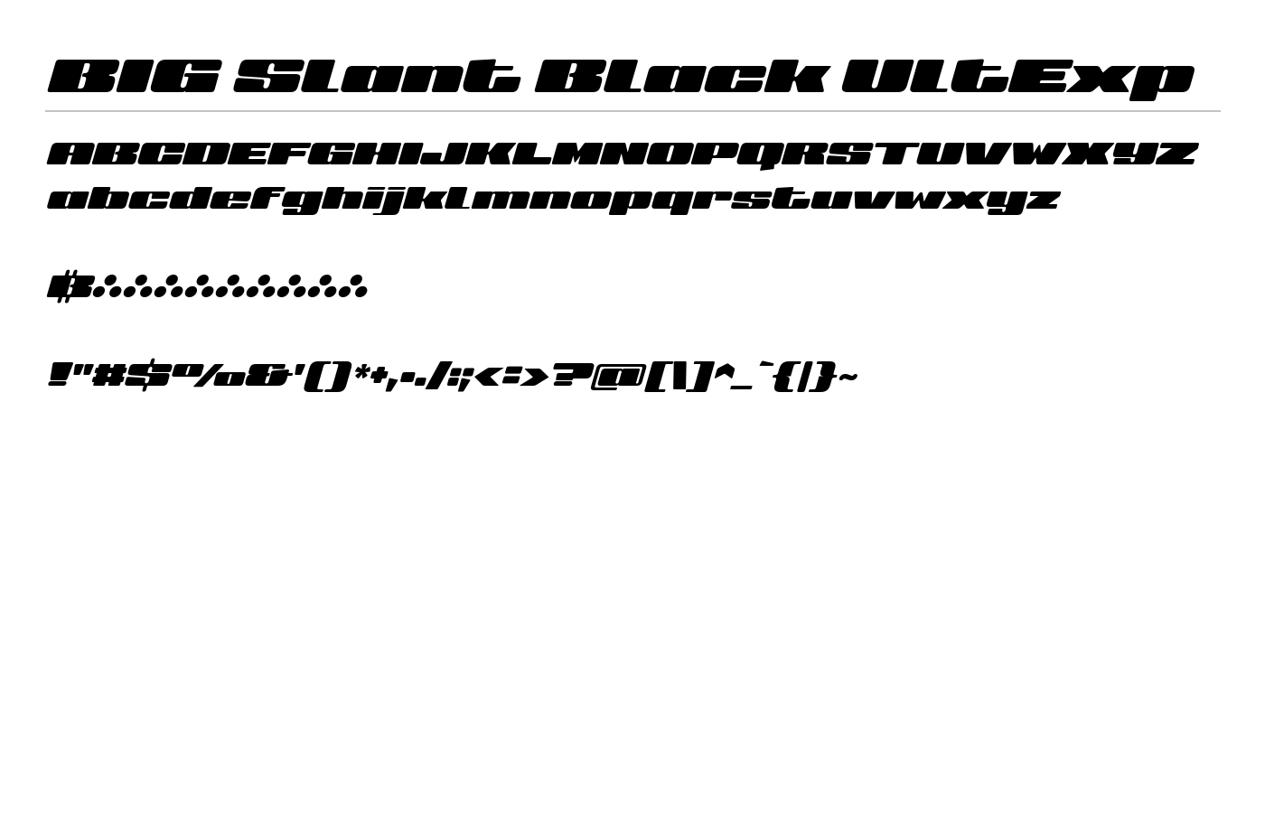 BIG Slant Font preview