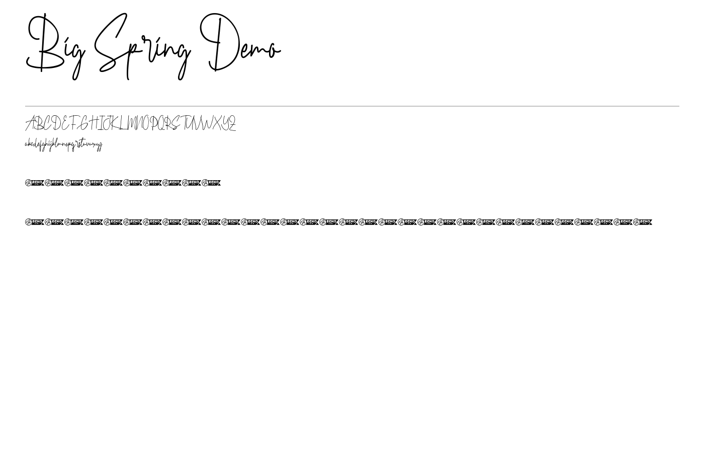 Big Spring Demo Font preview