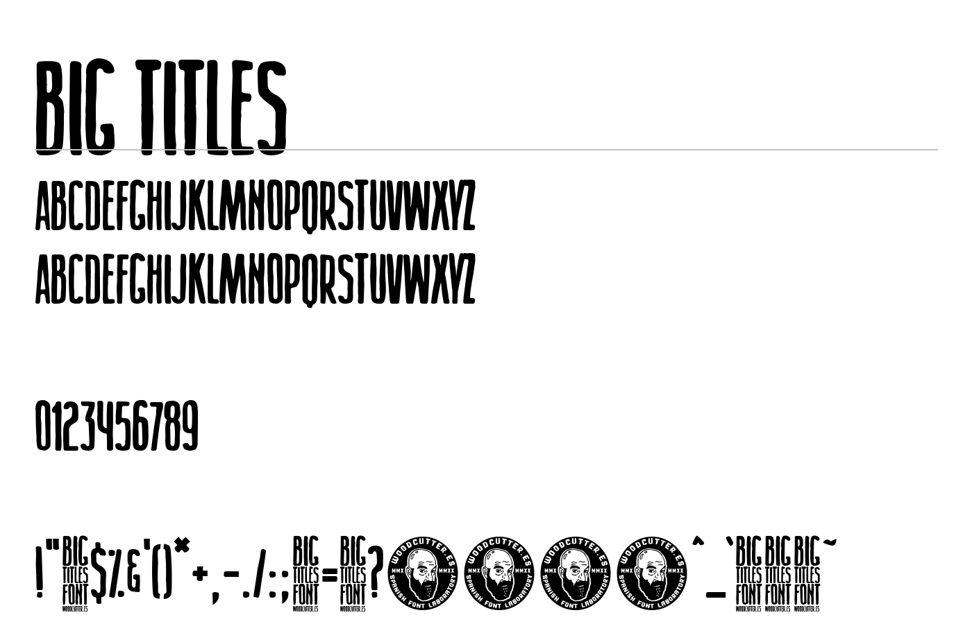 Big Titles Font preview