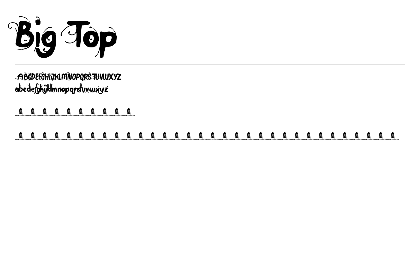 Big Top Font preview