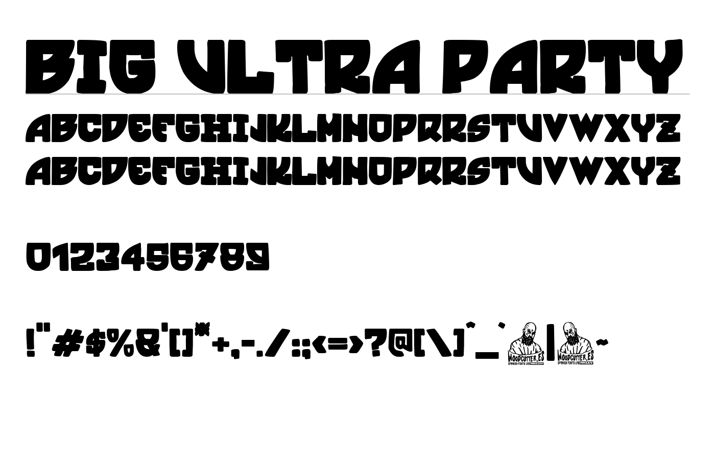 Big Ultra Party Font preview