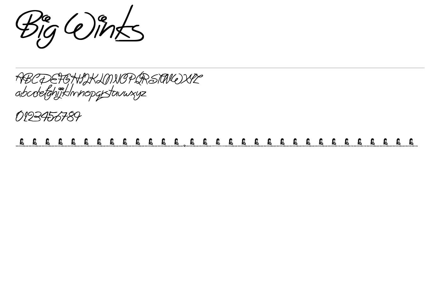 Big Winks Font preview