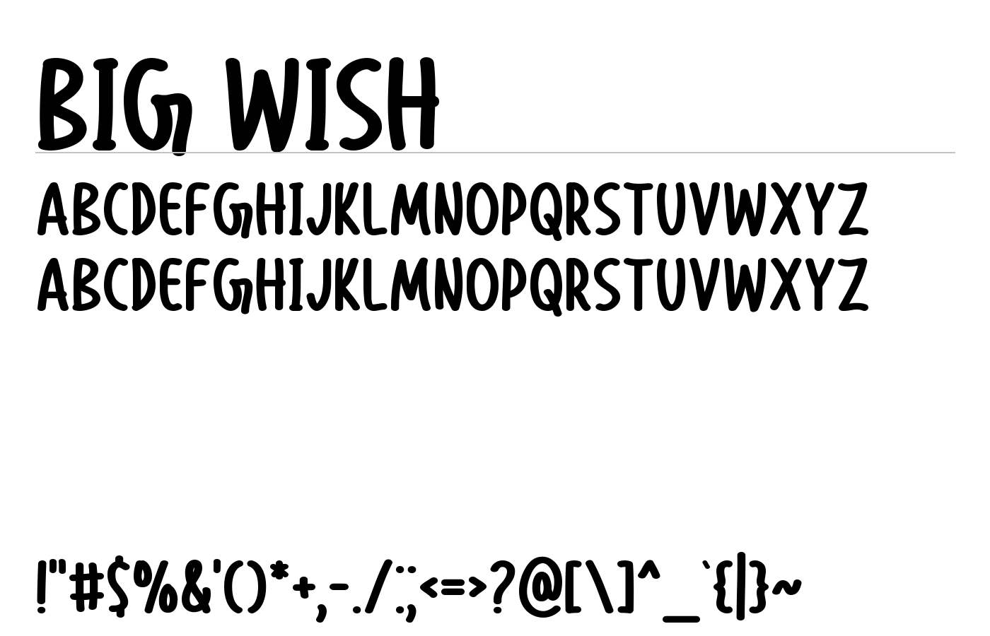 Big Wish Font preview