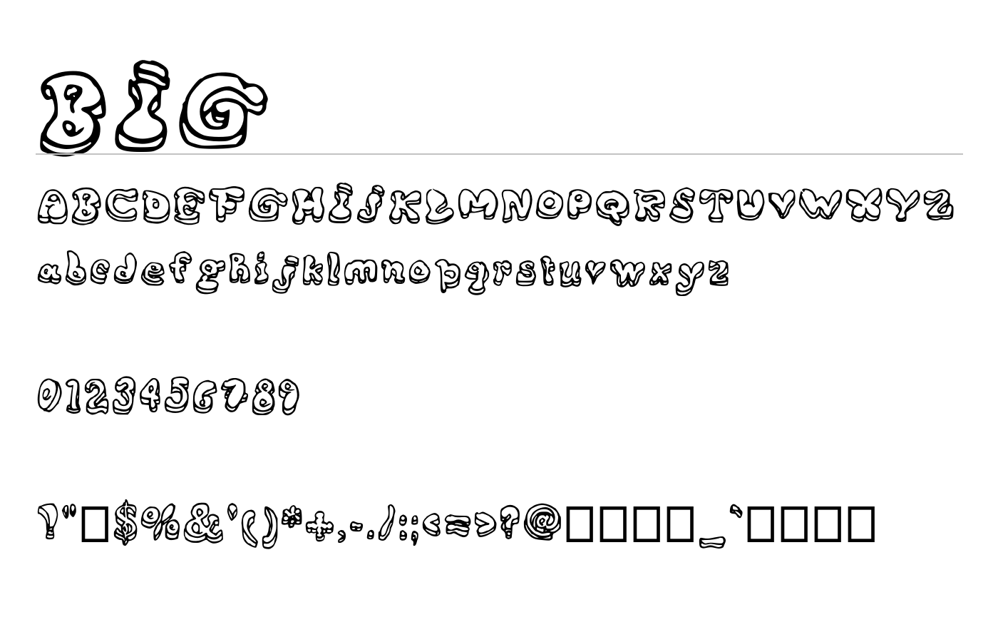 BIG Font preview