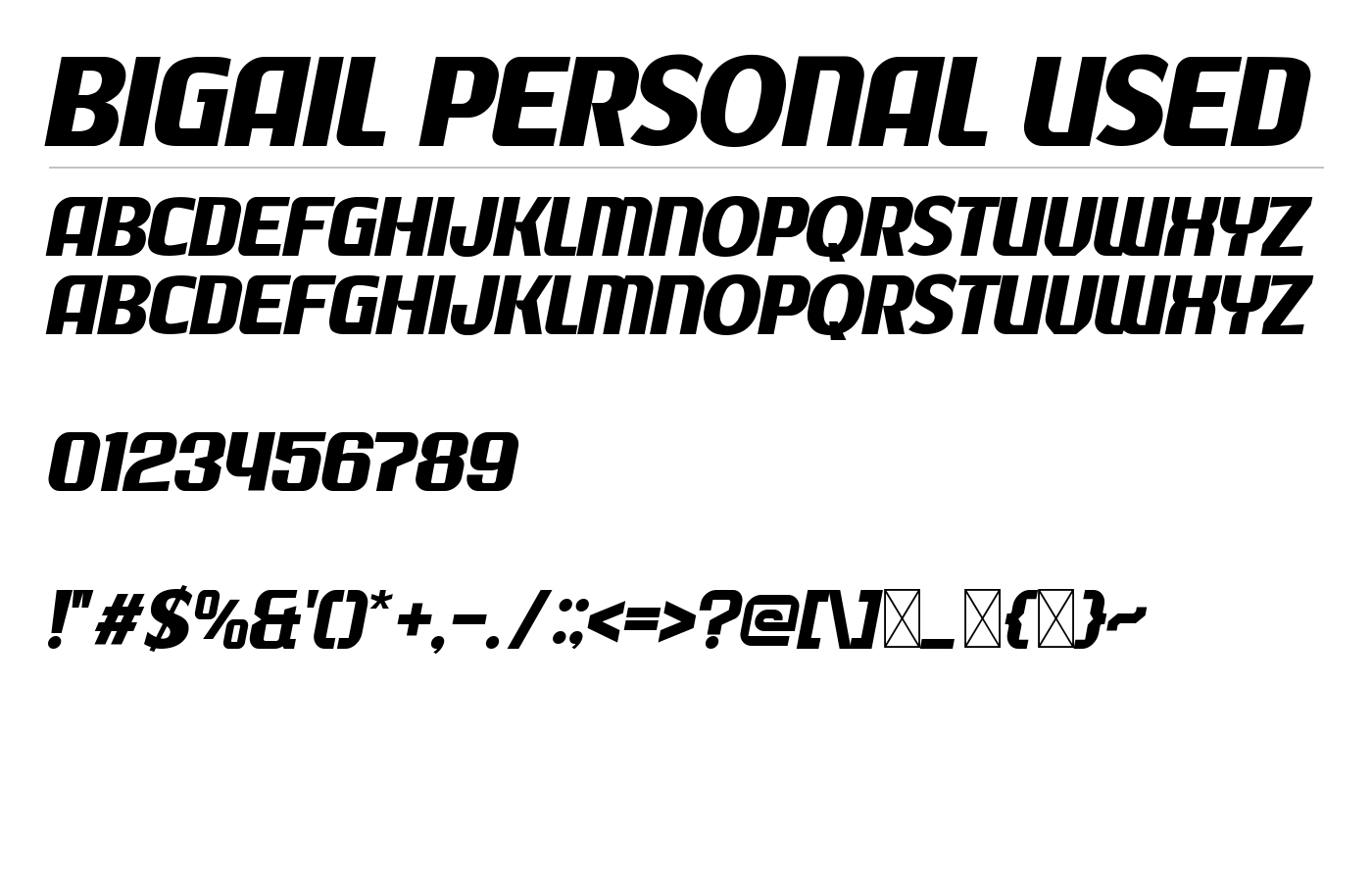 Bigail Font preview