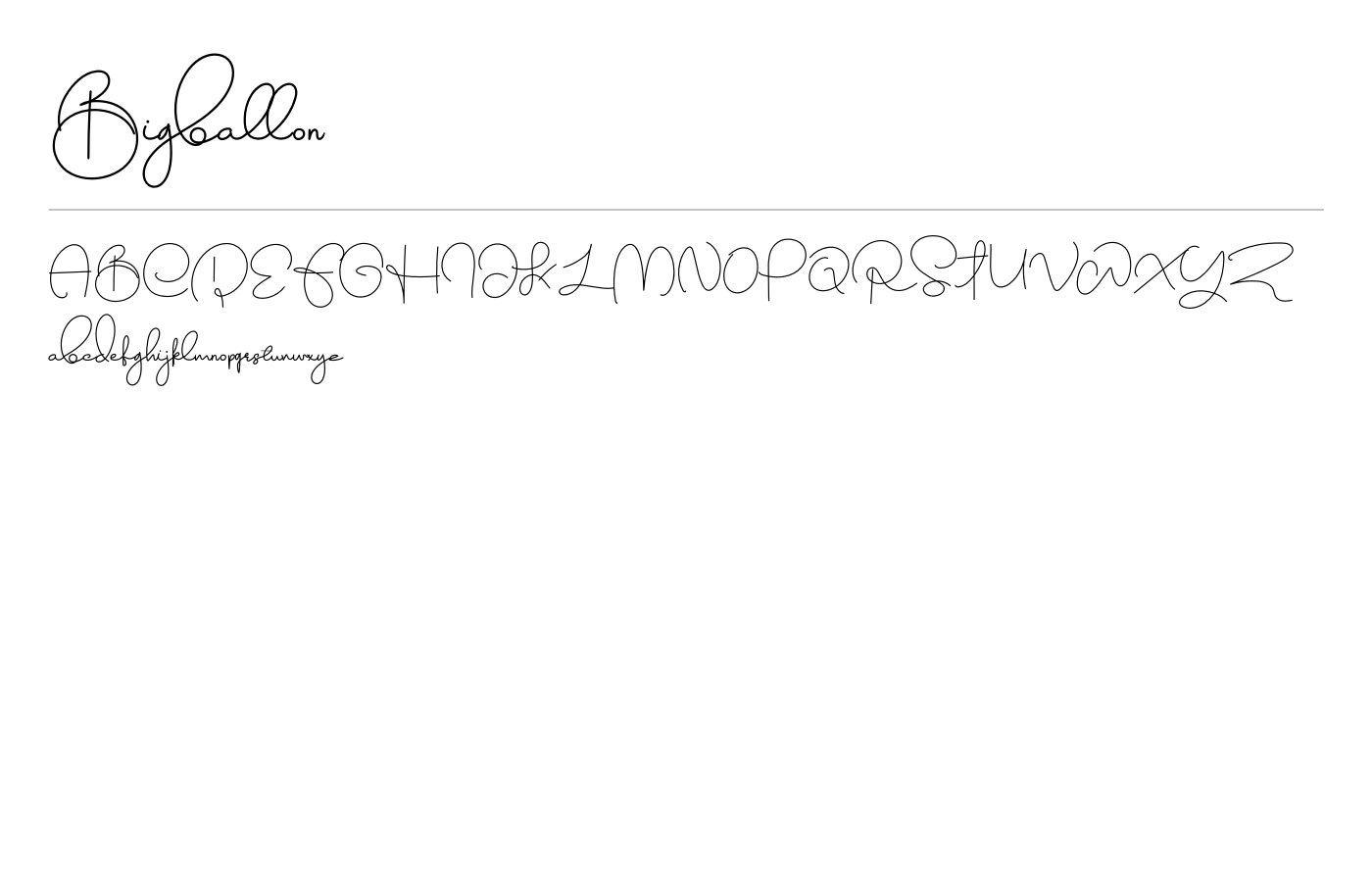 Bigballon Font preview