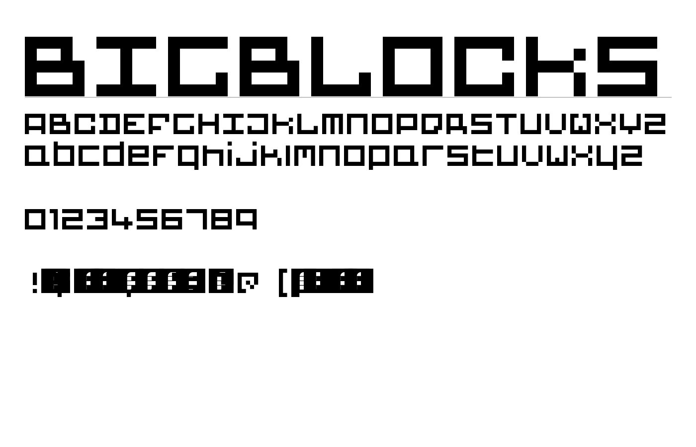 BIGBLOCKS Font preview