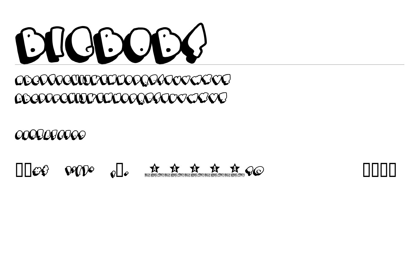 BIGBOBS Font preview