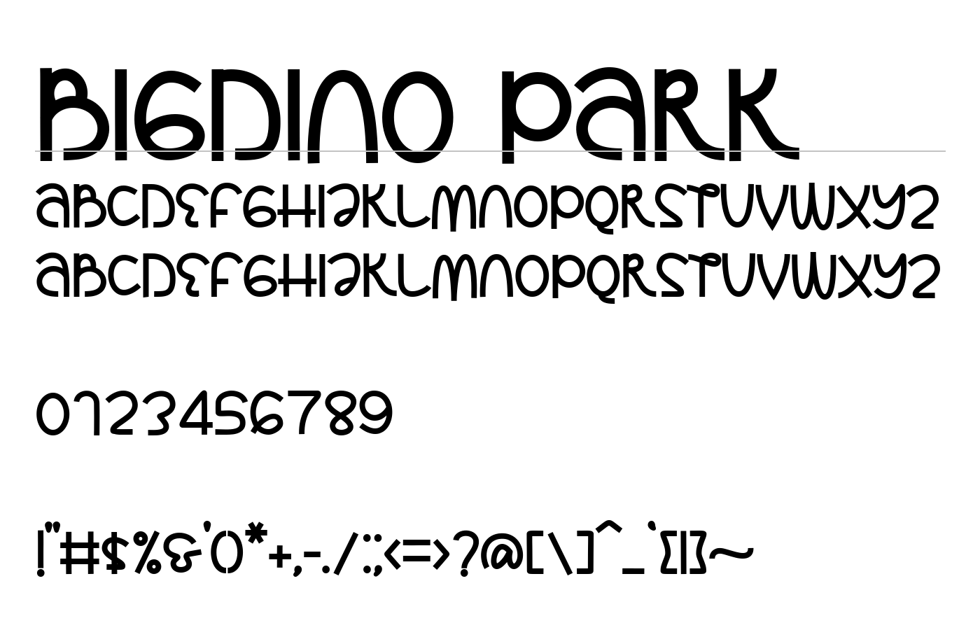 Bigdino Park Font preview