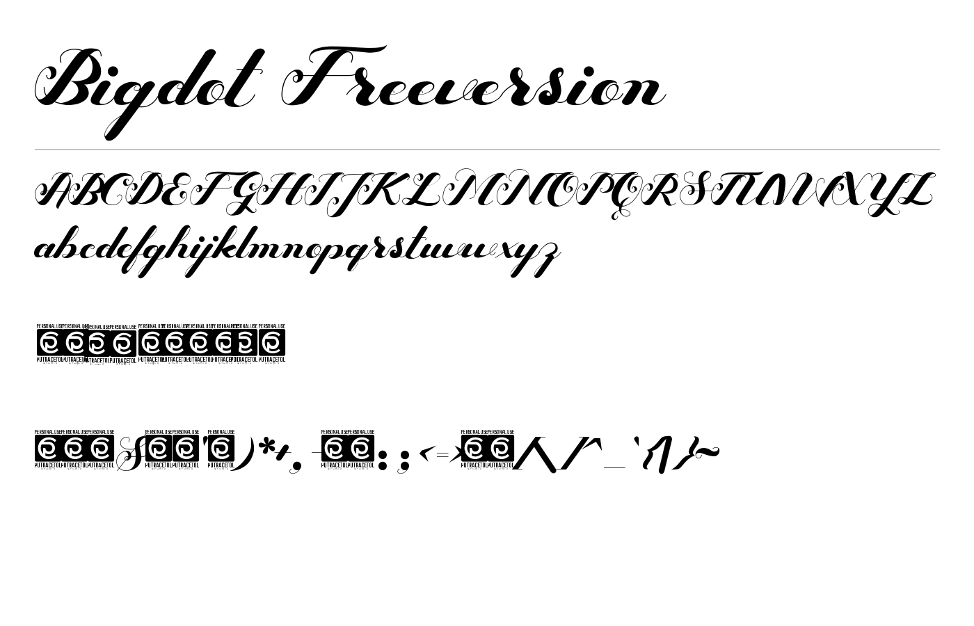 Bigdot Font preview