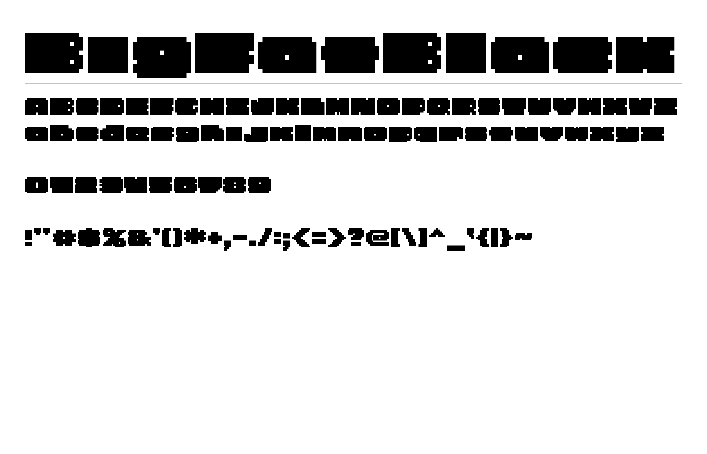 BigFatBlack Font preview