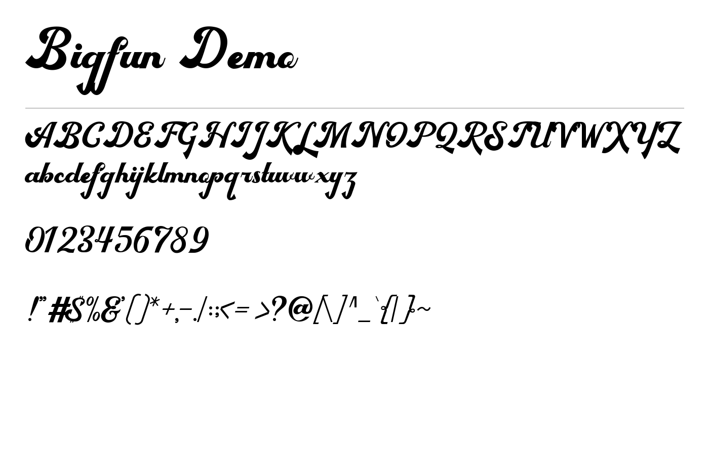Bigfun Font preview