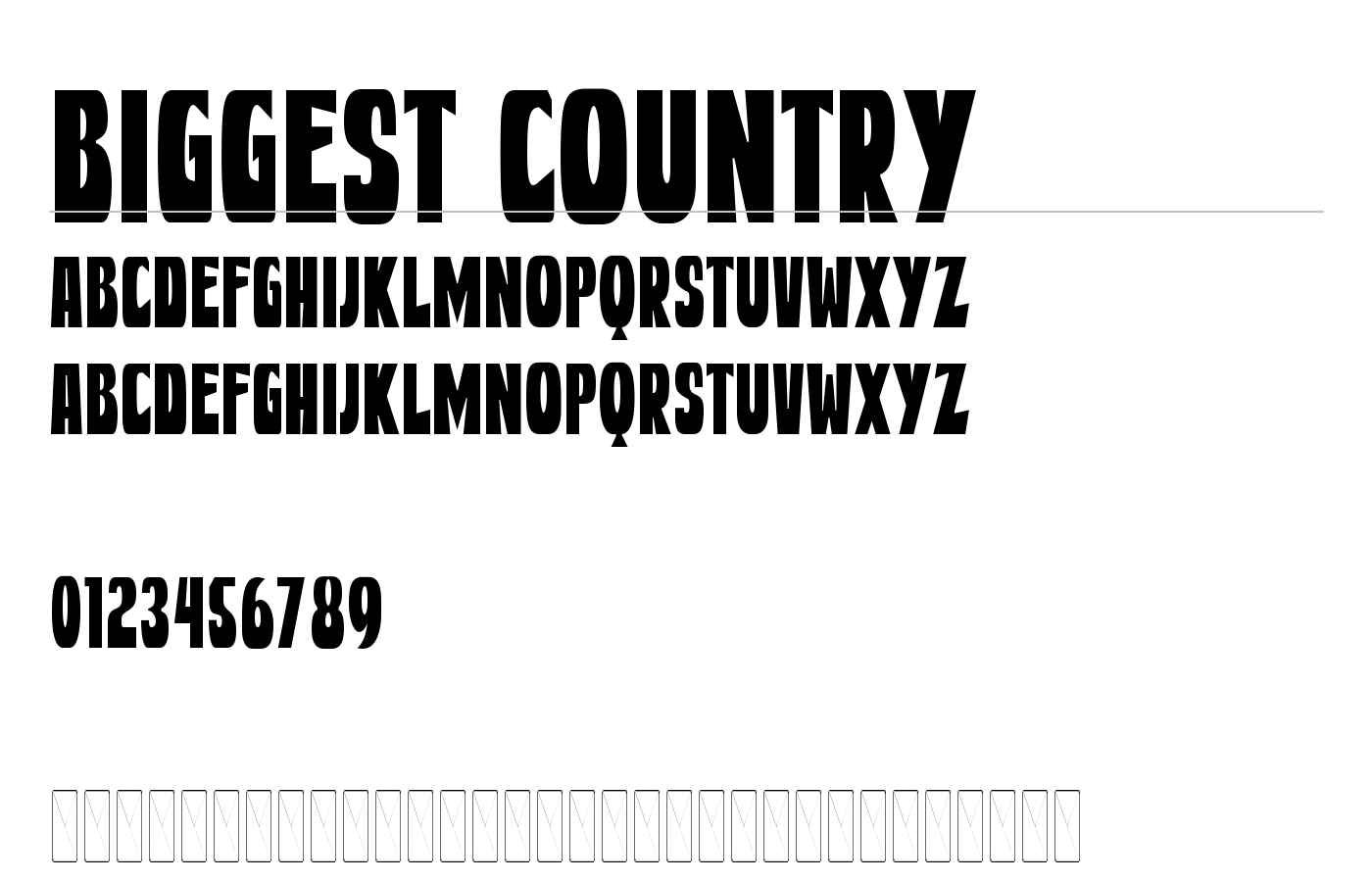 Biggest Country Font preview