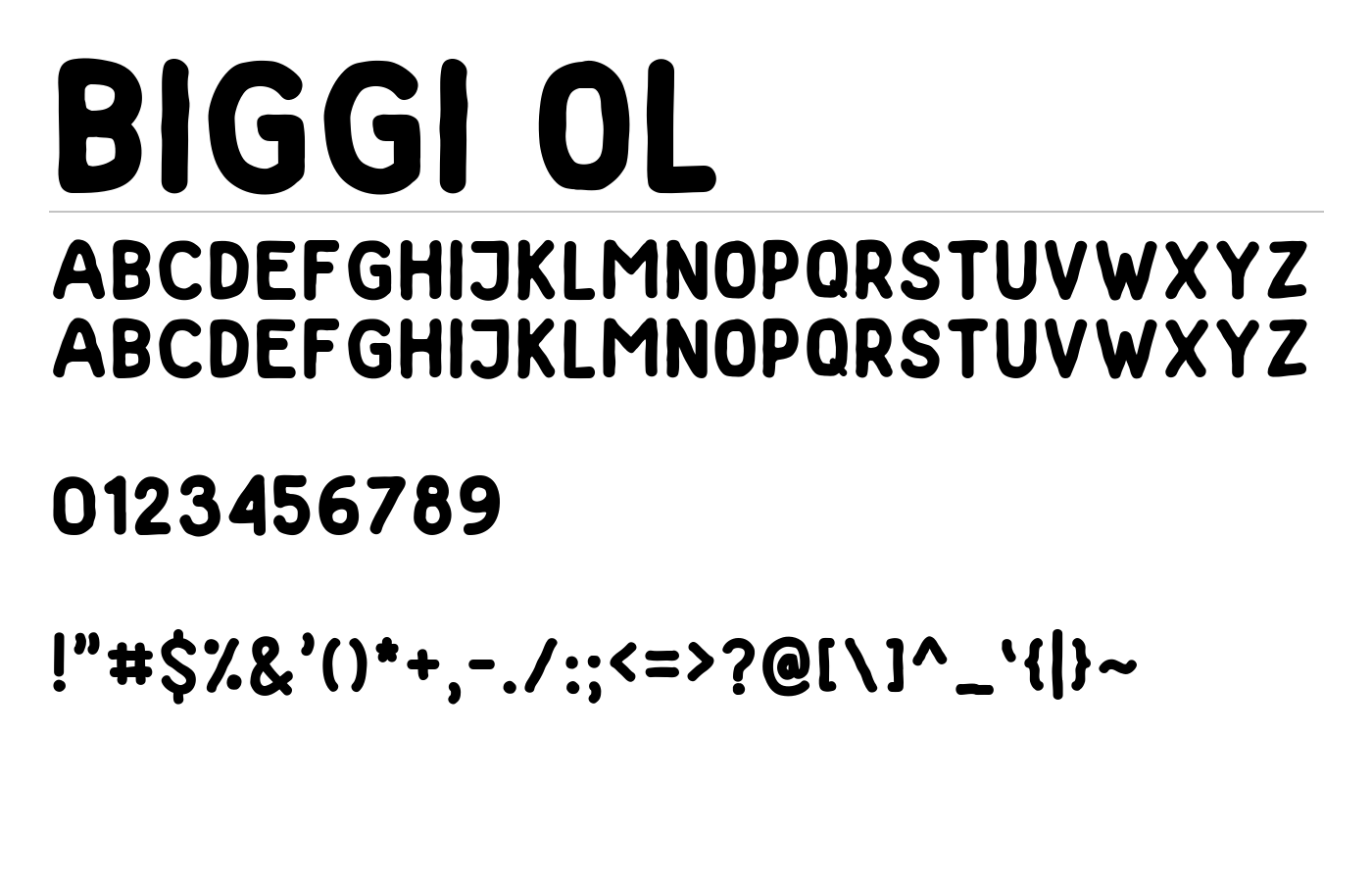 Biggi Ol Font preview