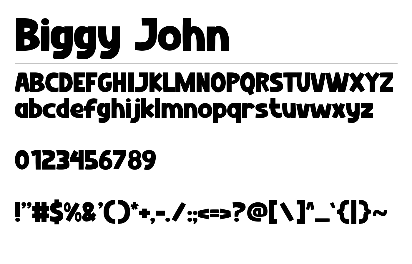 Biggy John Font preview