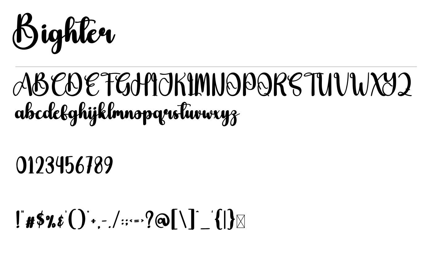 Bighter Font preview