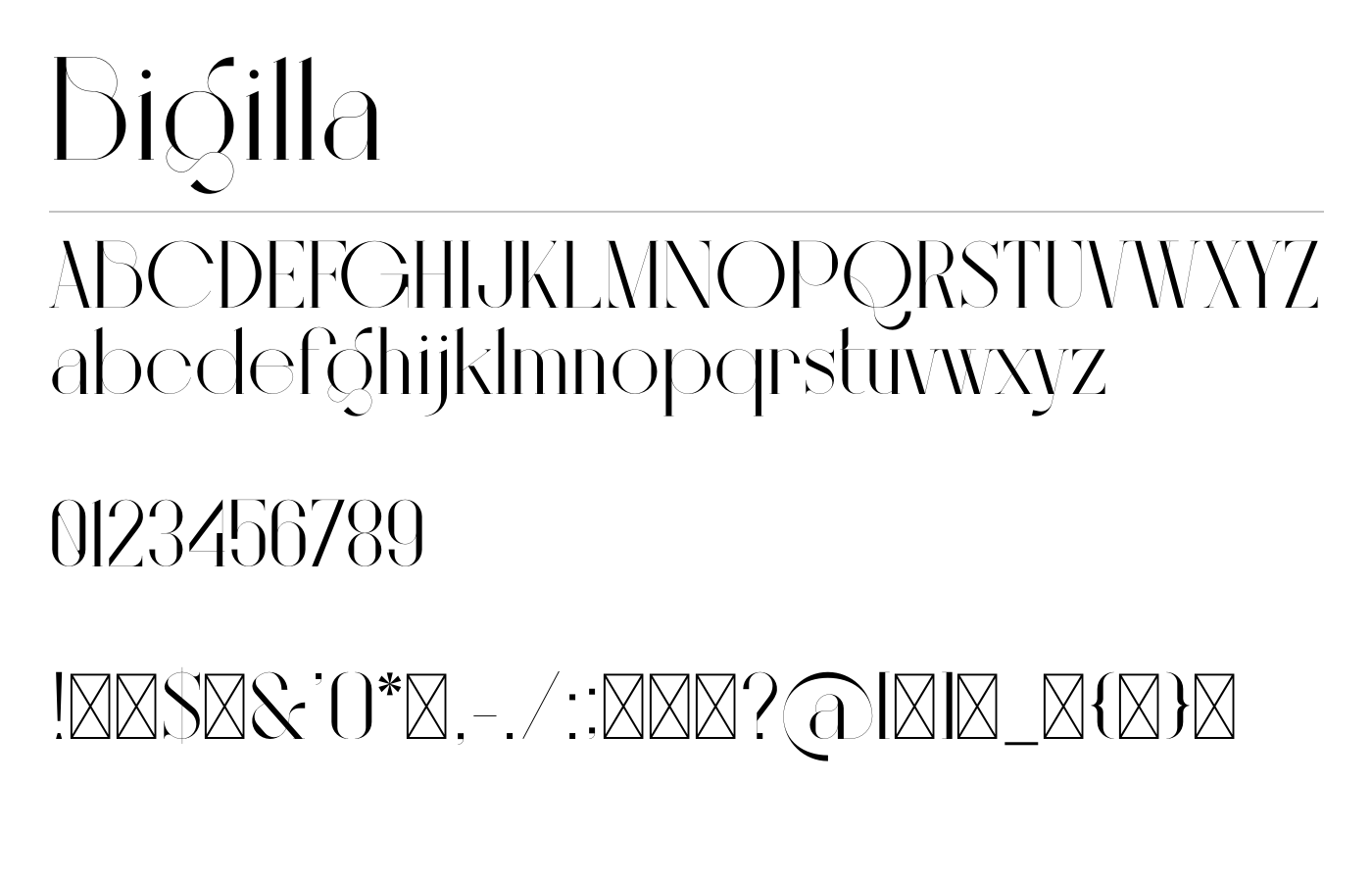 Bigilla Font preview
