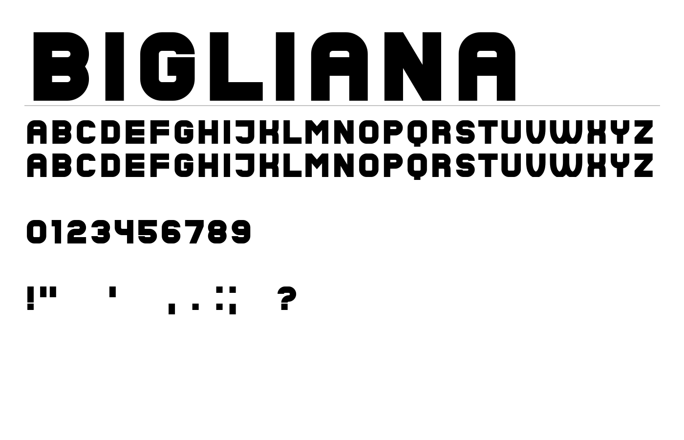 Bigliana Font preview