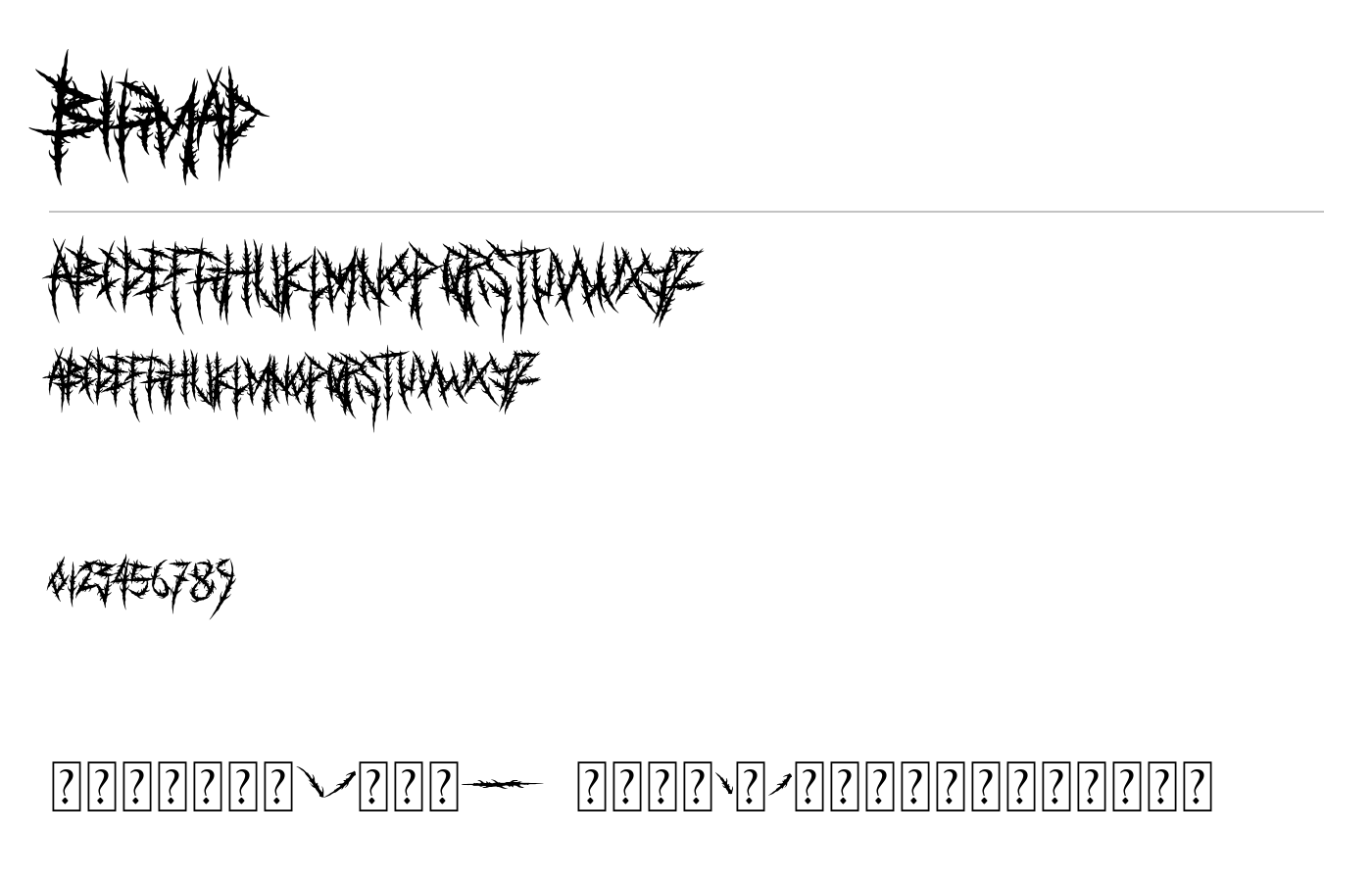 Bigmad Font preview