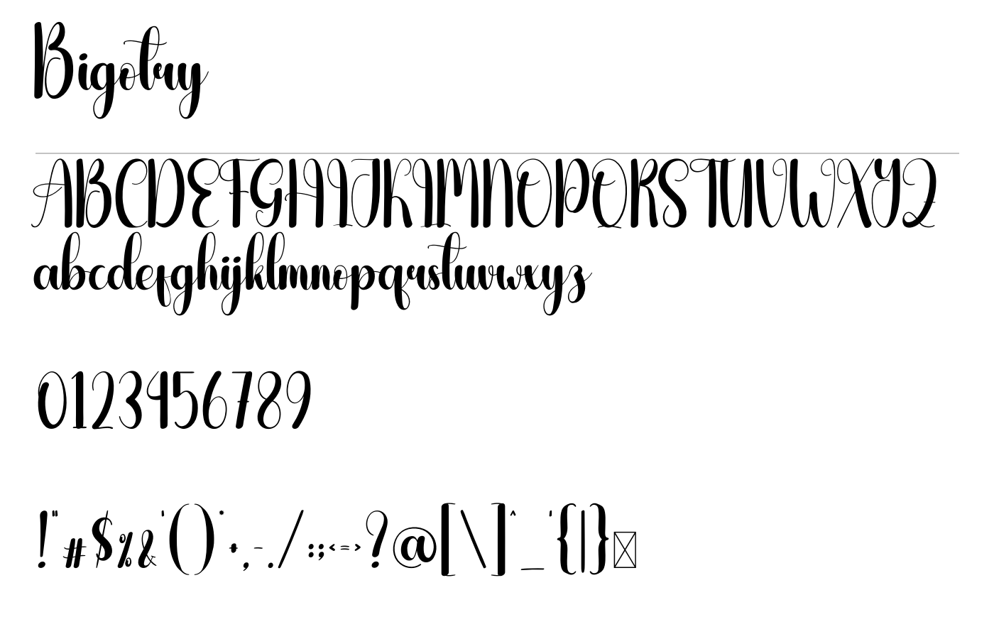 Bigotry Font preview