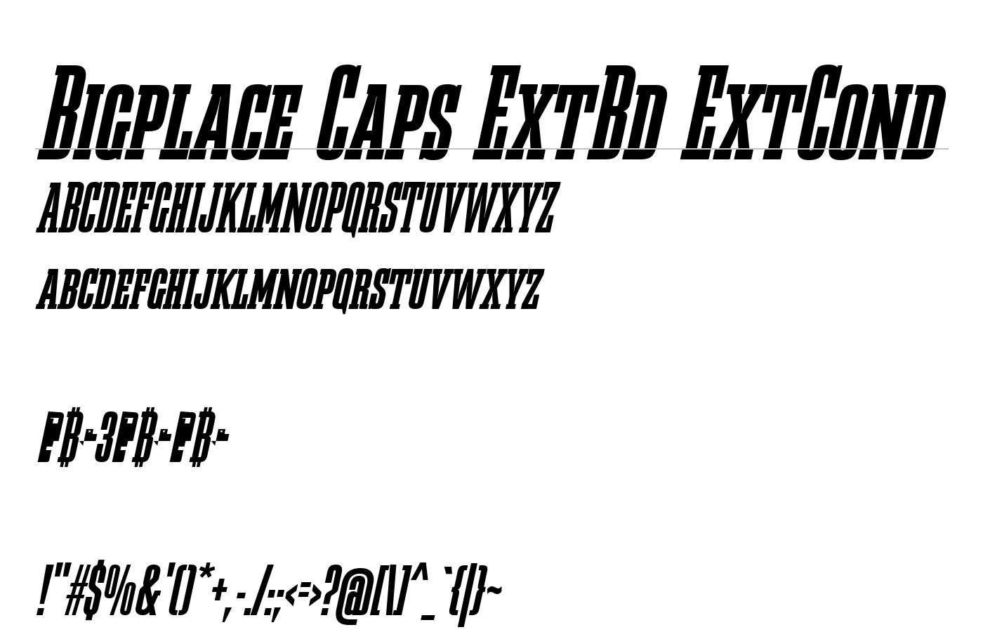 Bigplace Caps Font preview