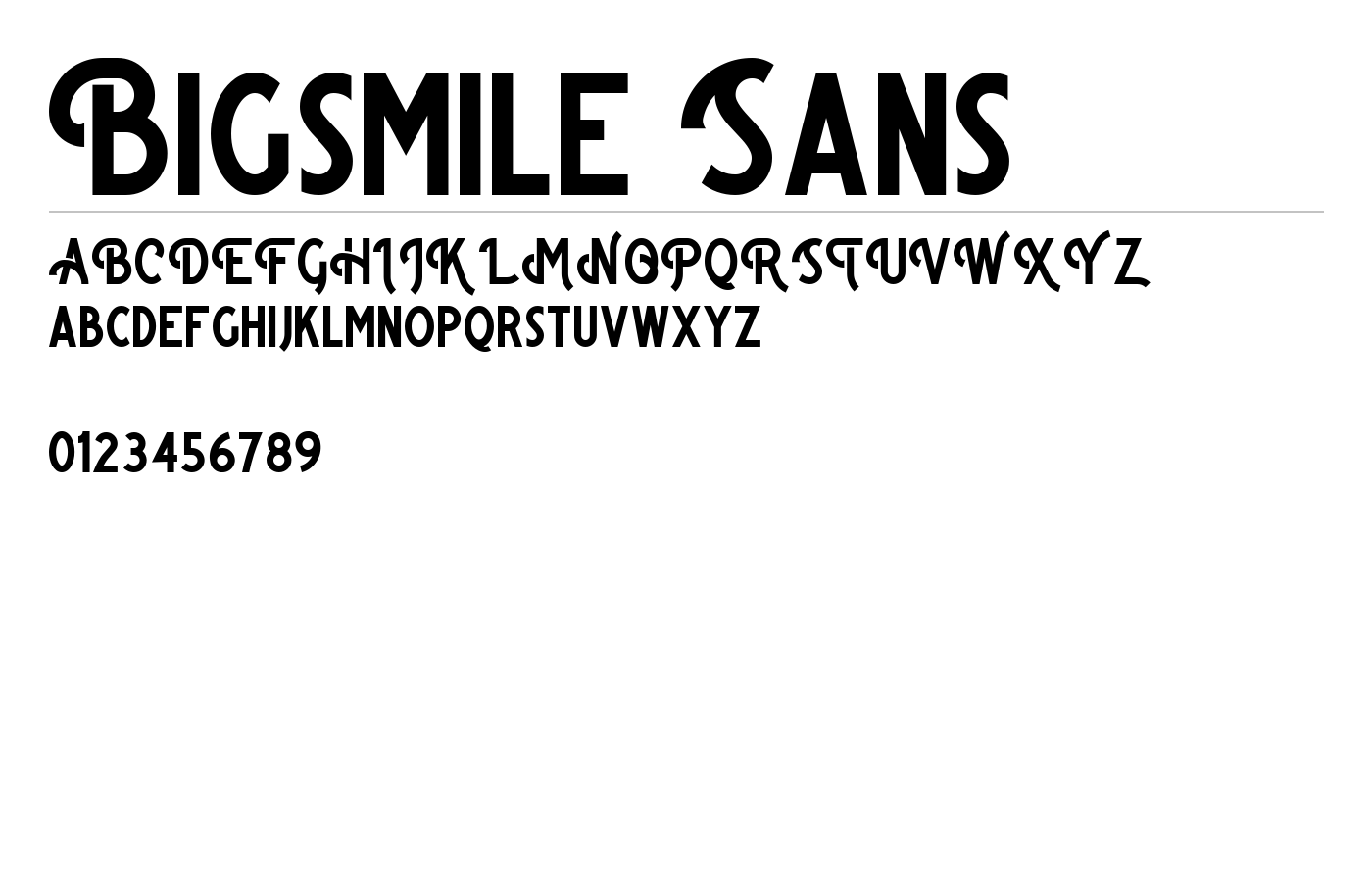 Bigsmile Sans Font preview