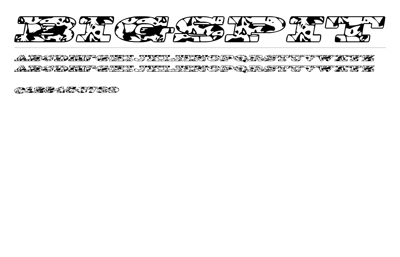 BigSpit Font preview