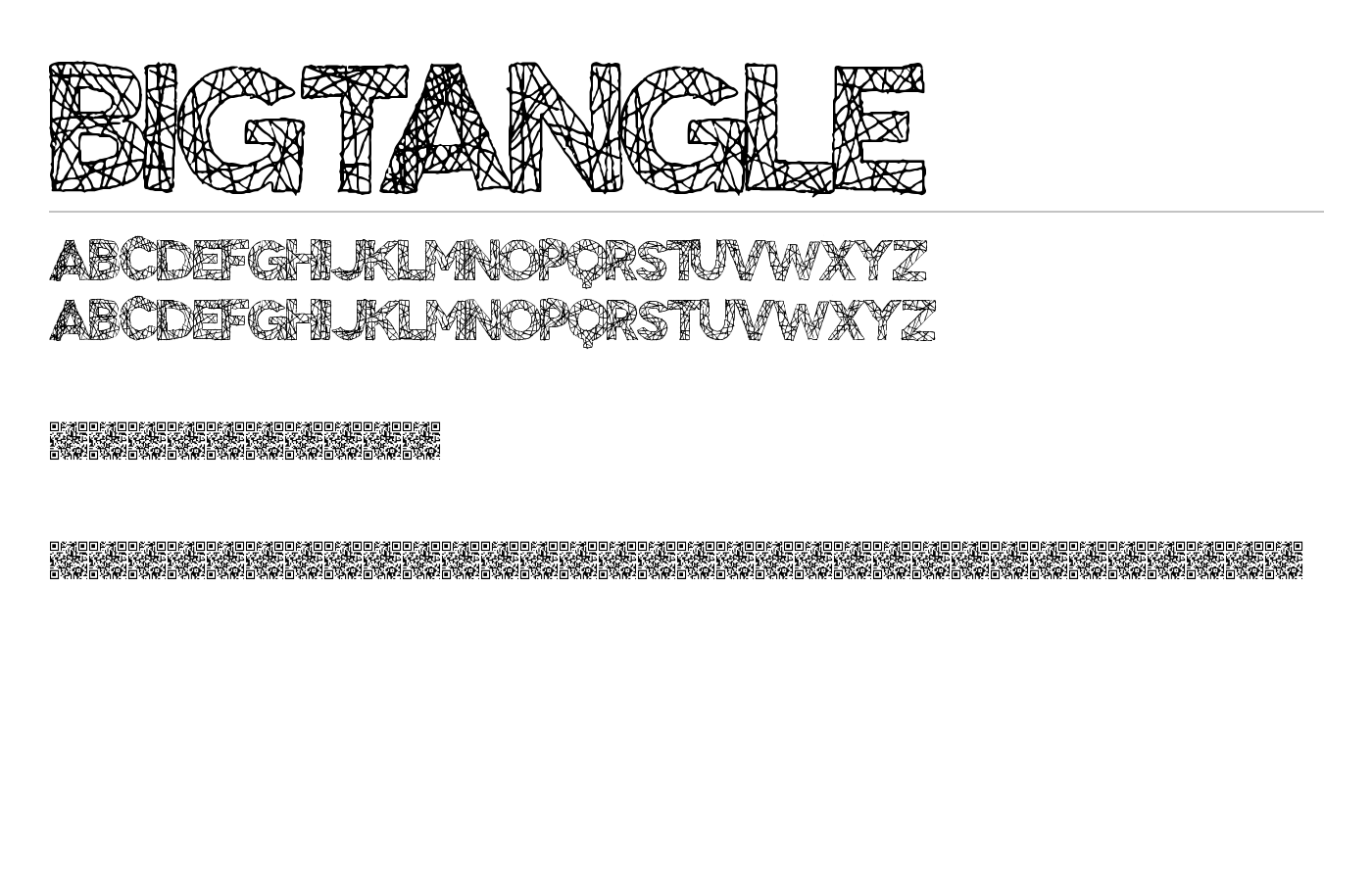 BigTangle Font preview