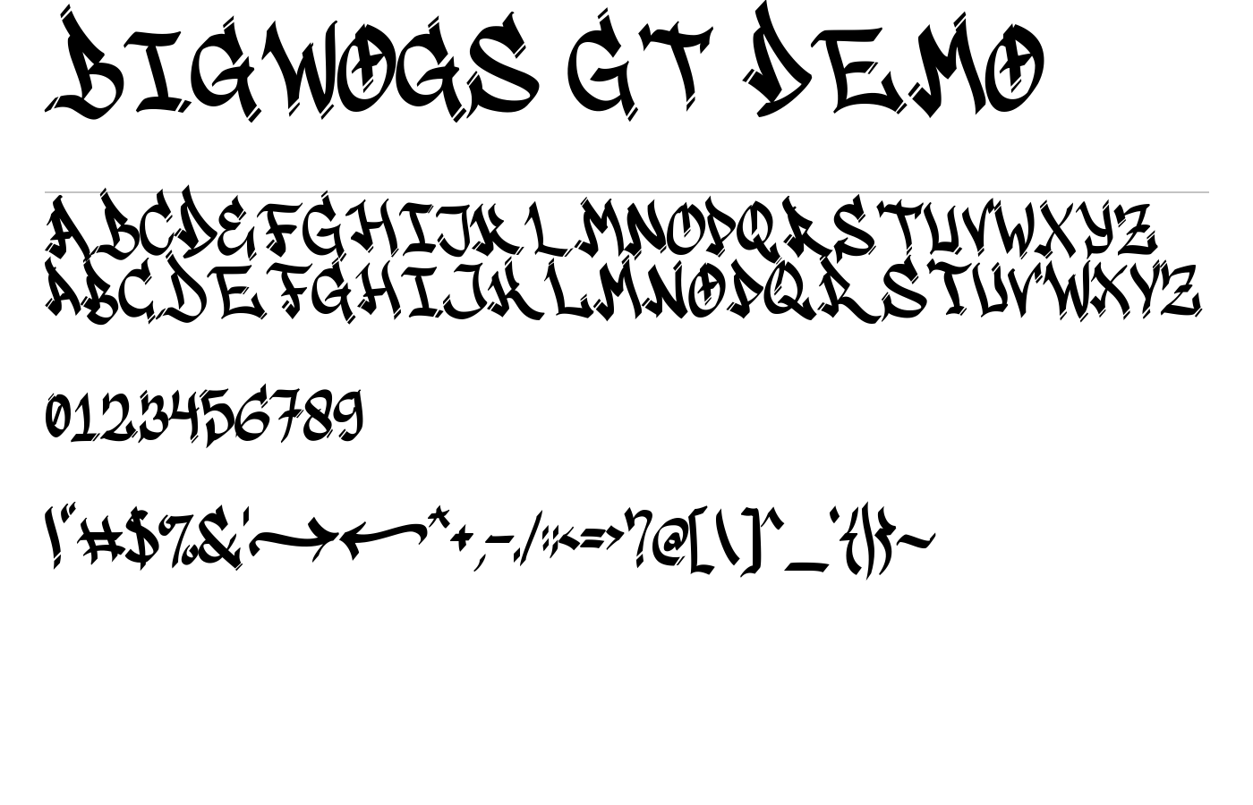 Bigwogs GT Font preview