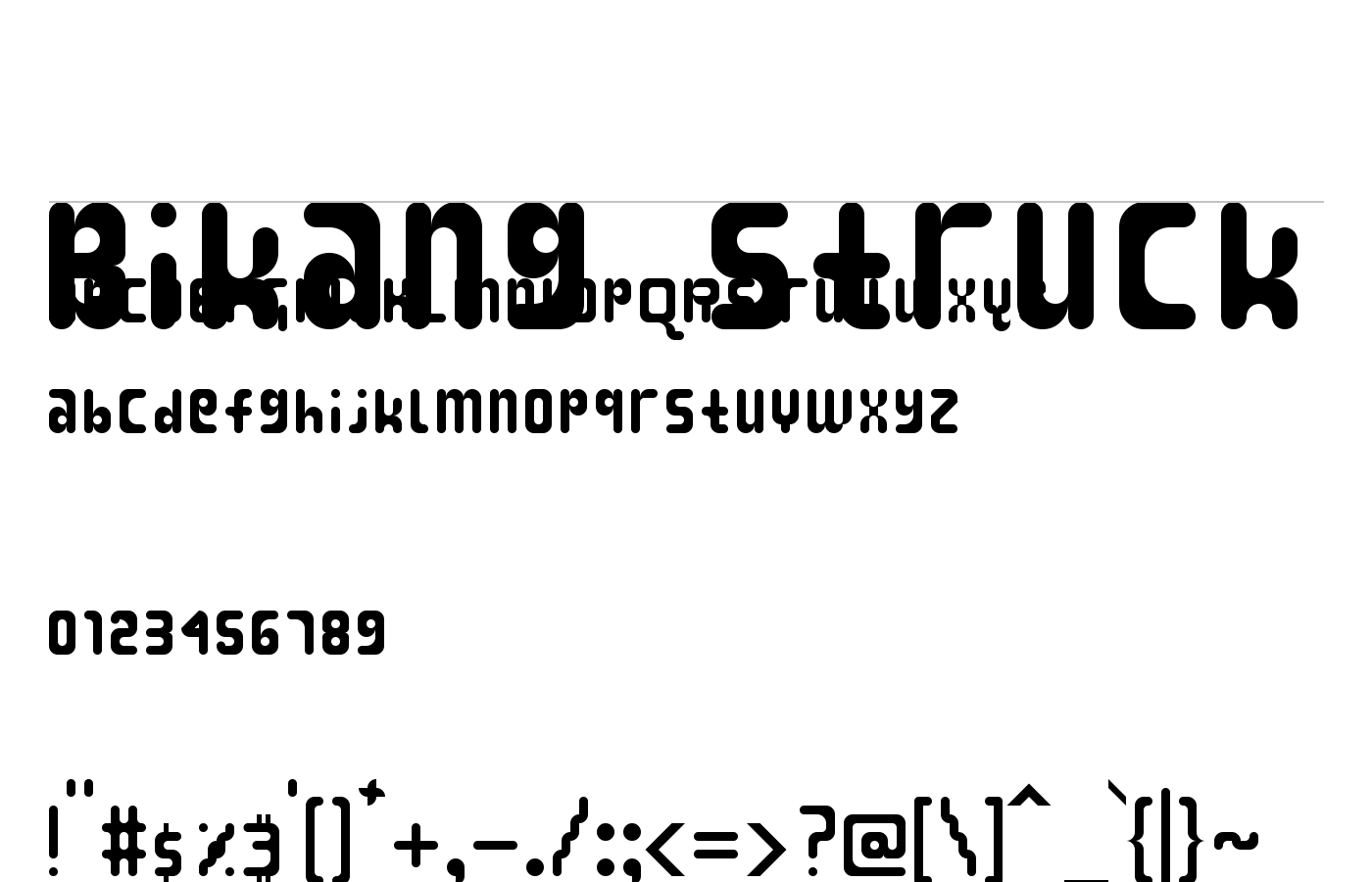 Bikang Struck Font preview