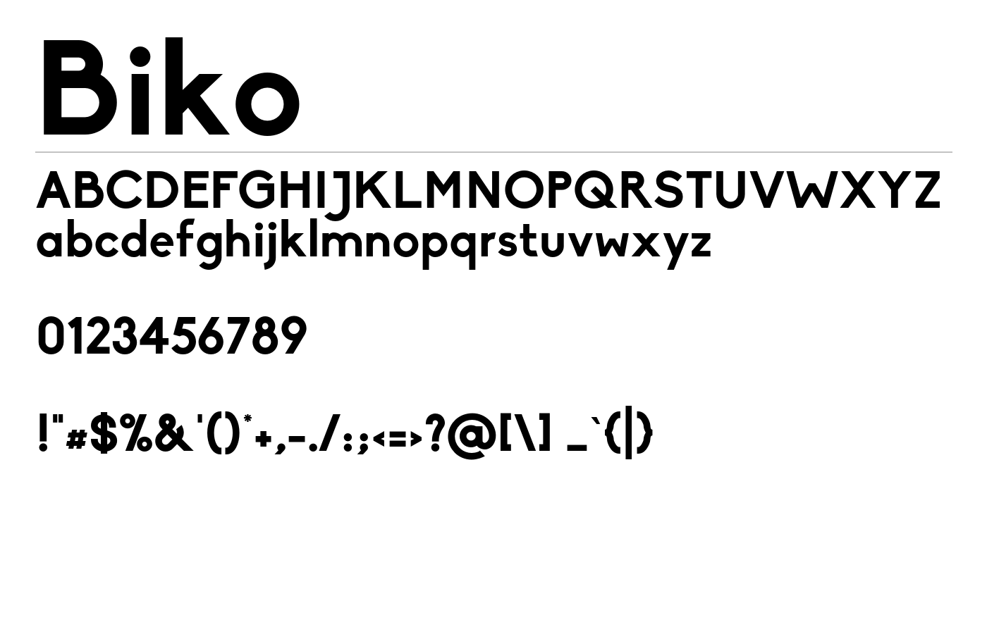 Biko Font preview