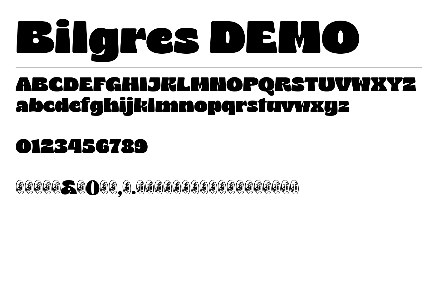 Bilgres DEMO Font preview