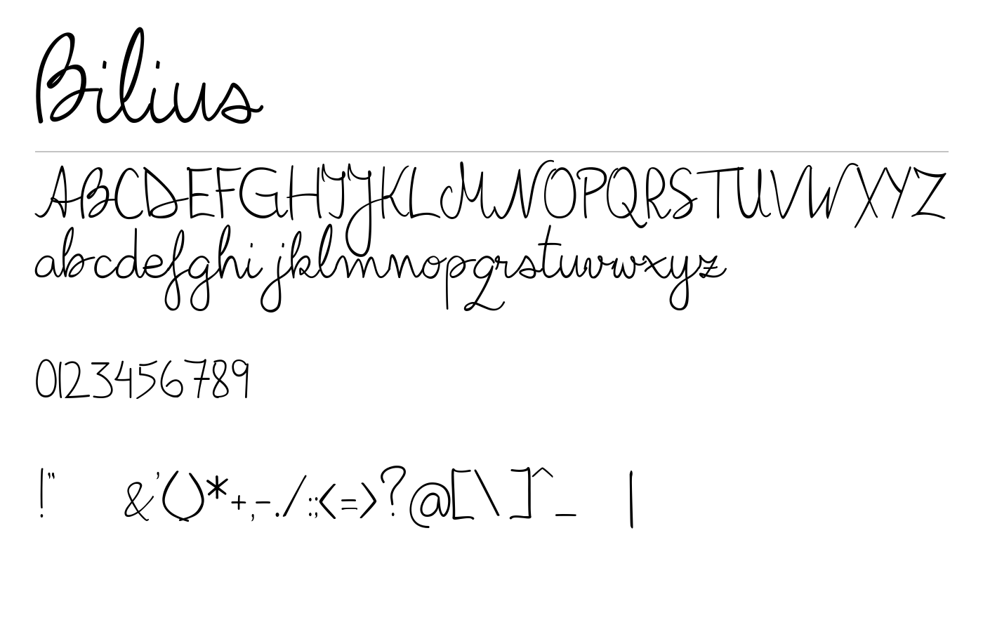 Bilius Font preview