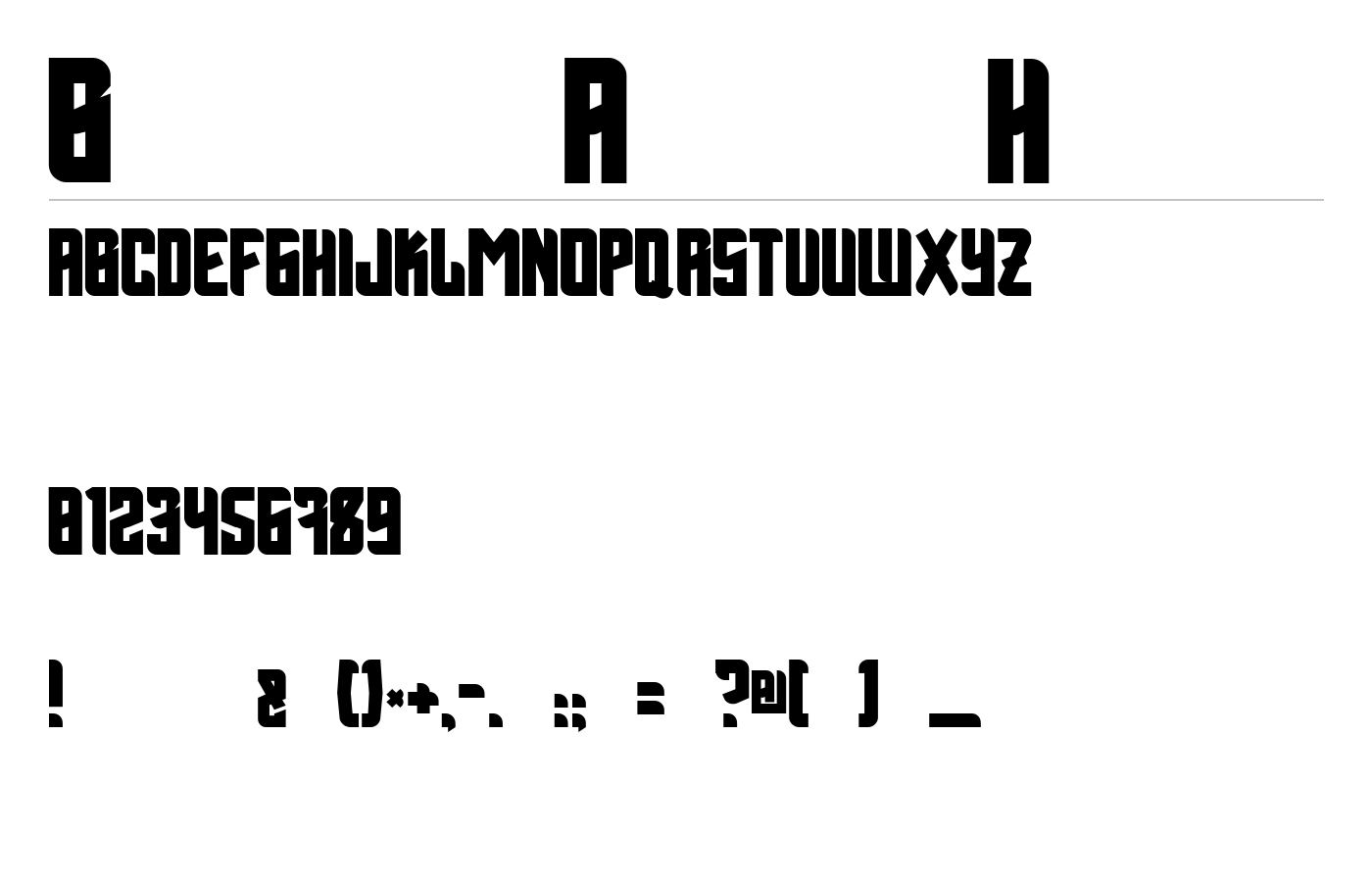 Bill x AspekHndz Font preview