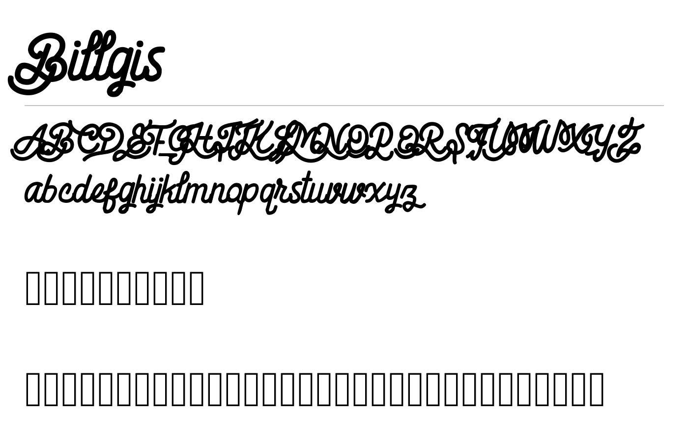 Billgis Font preview