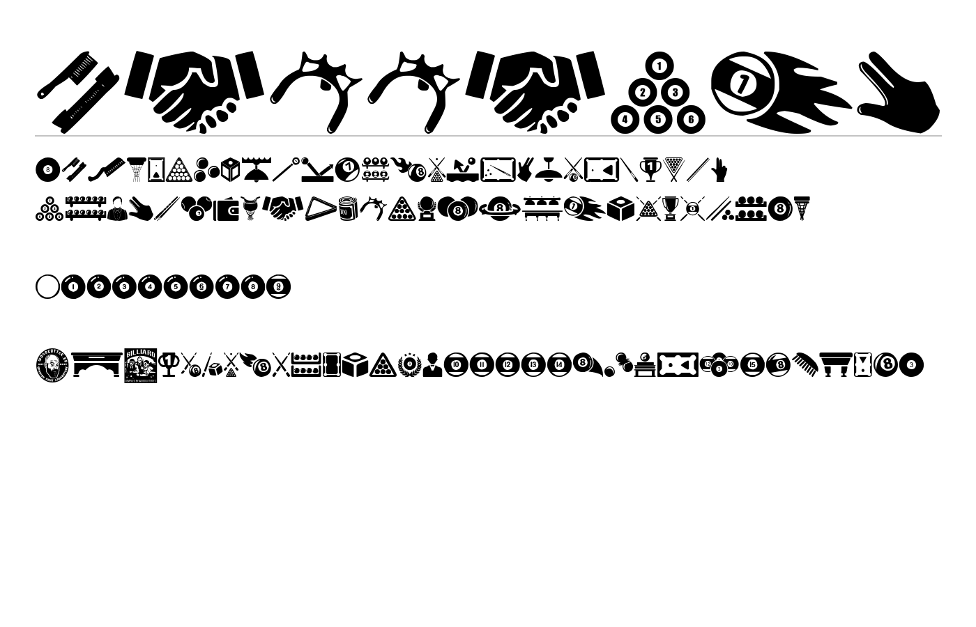 Billiard Font preview