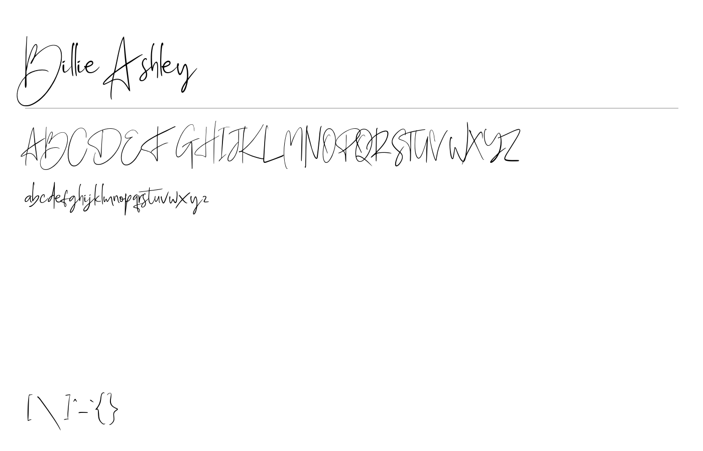 Billie Ashley Font preview