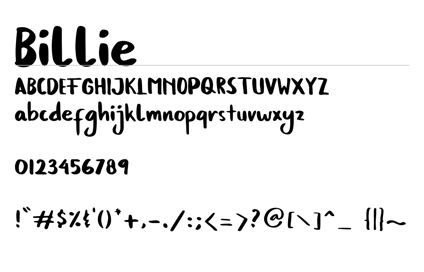 Billie Font preview