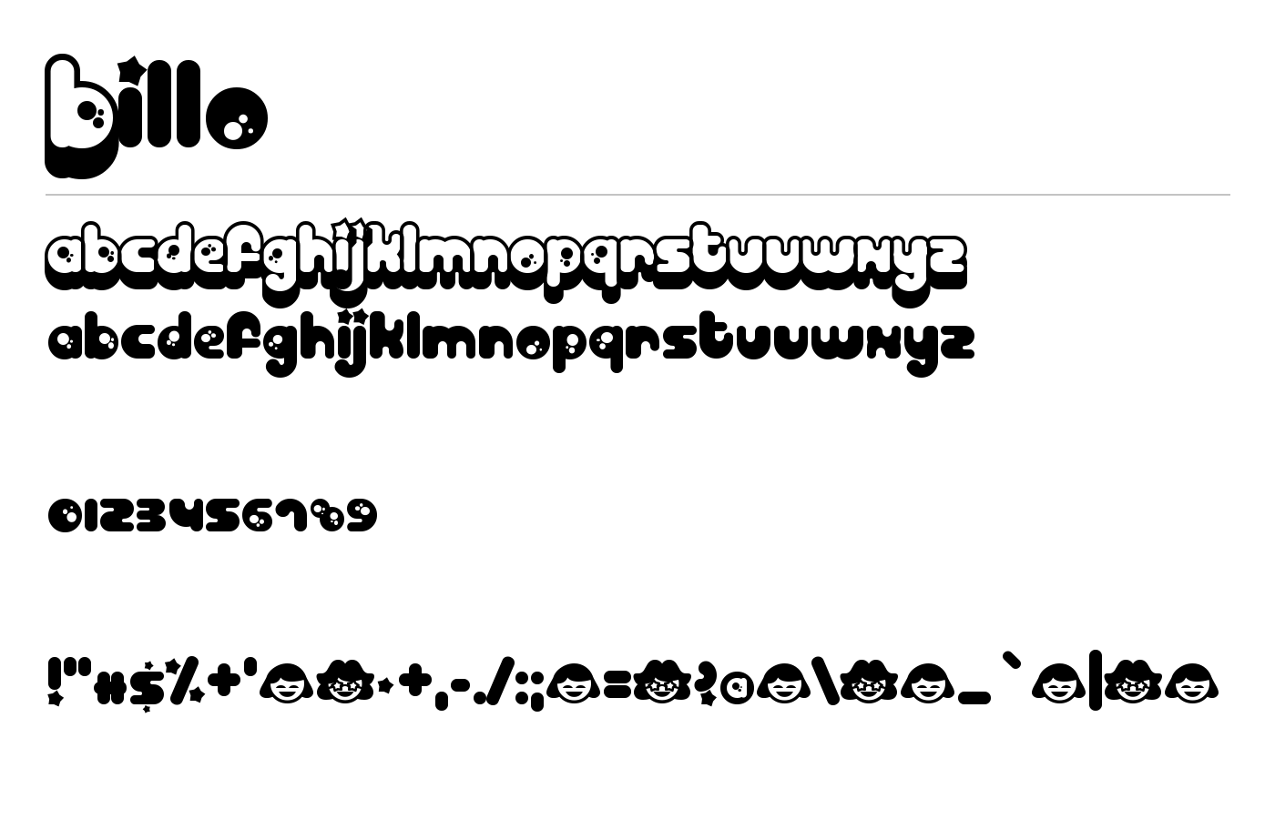 Billo Font preview
