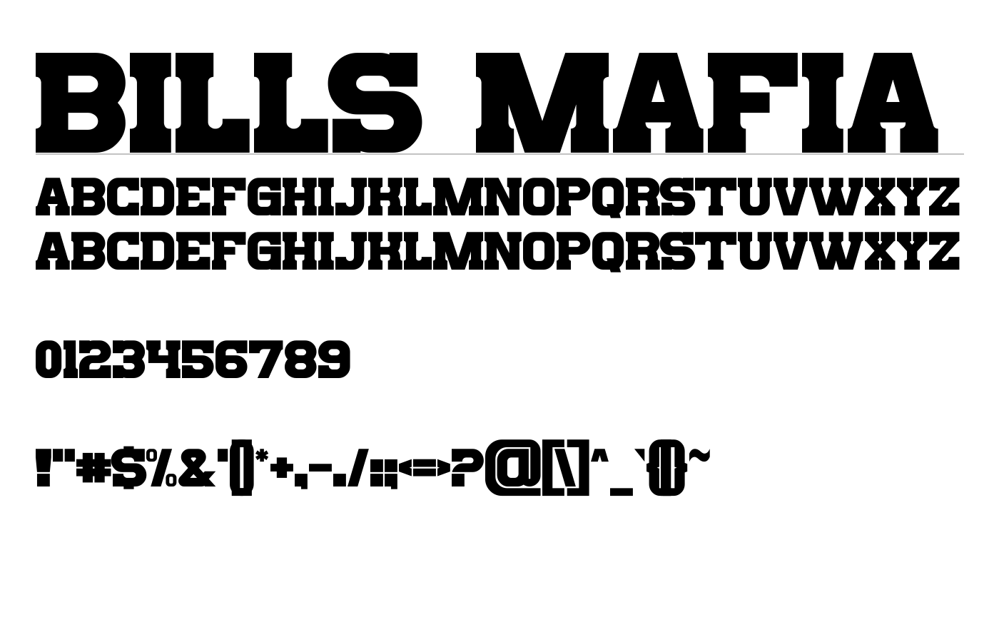 Bills Mafia Font preview