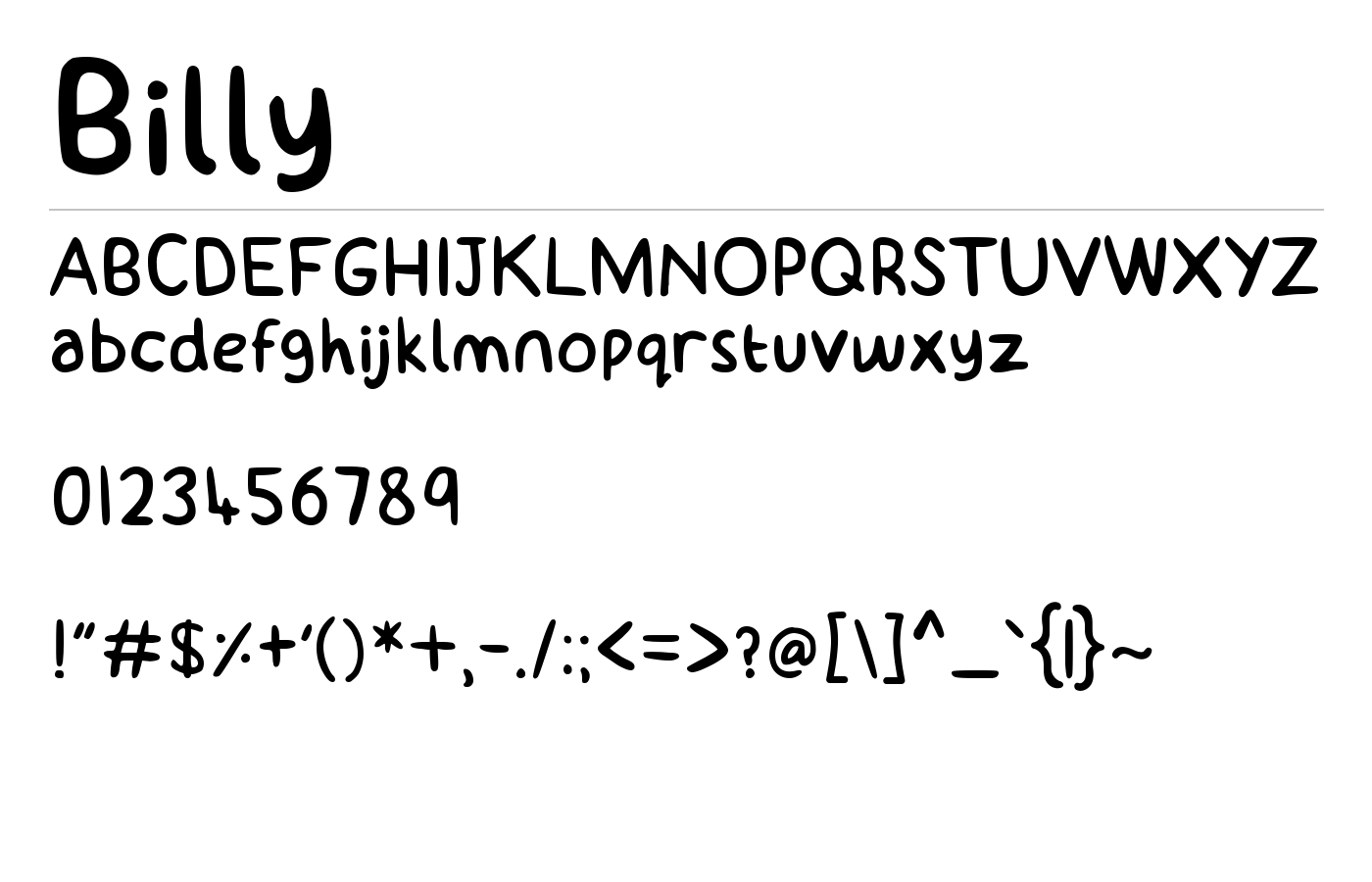 Billy Font preview